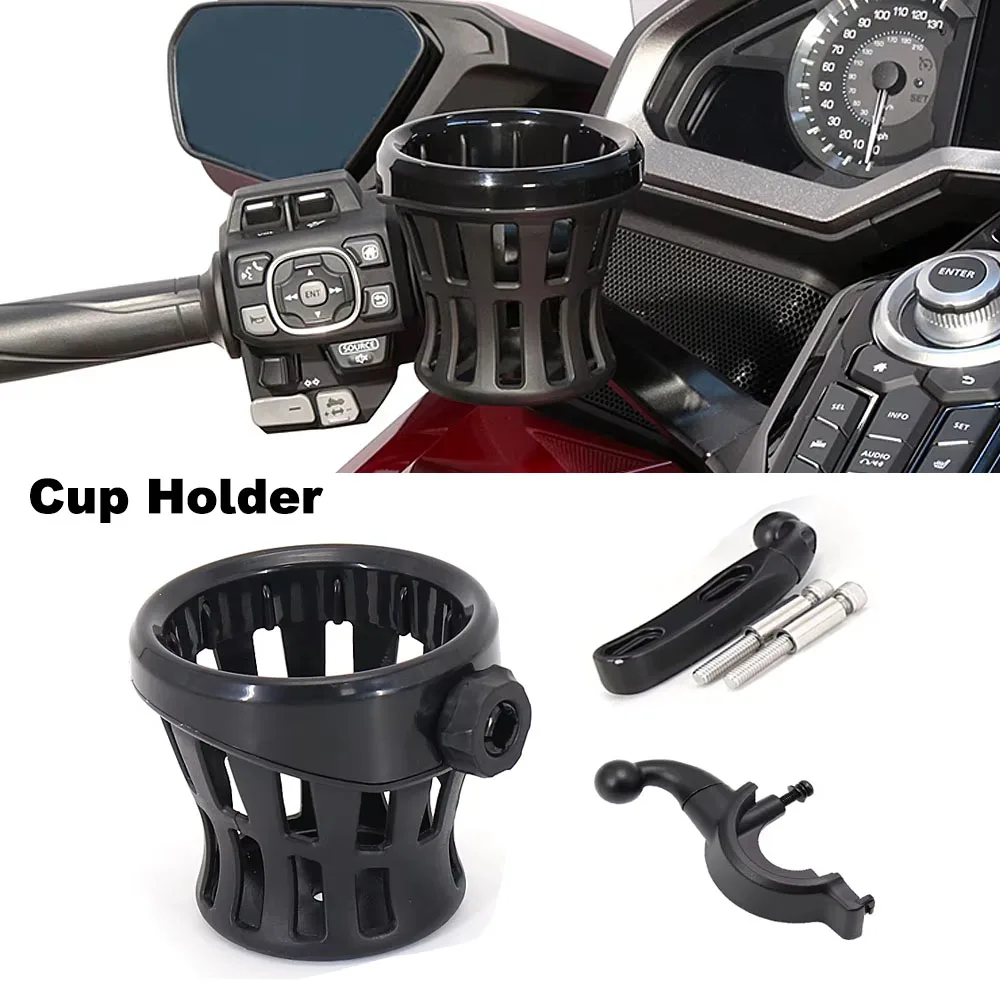 

New Motorcycle Accessories Drink Cup Holder Water Bottle Cup Basket Cup Stand For Honda GoldWing Tour DCT Airbag GL1800 F6B