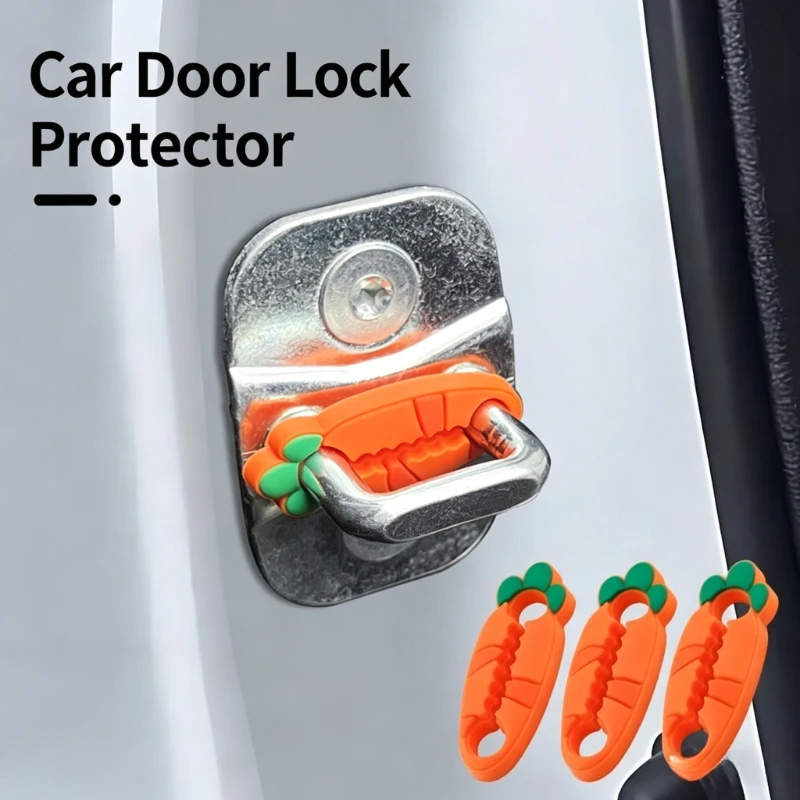 

4Pcs Car Door Lock Protector Silicone Buffer Sound Deadener Seal Shock Absorber Soundproofing