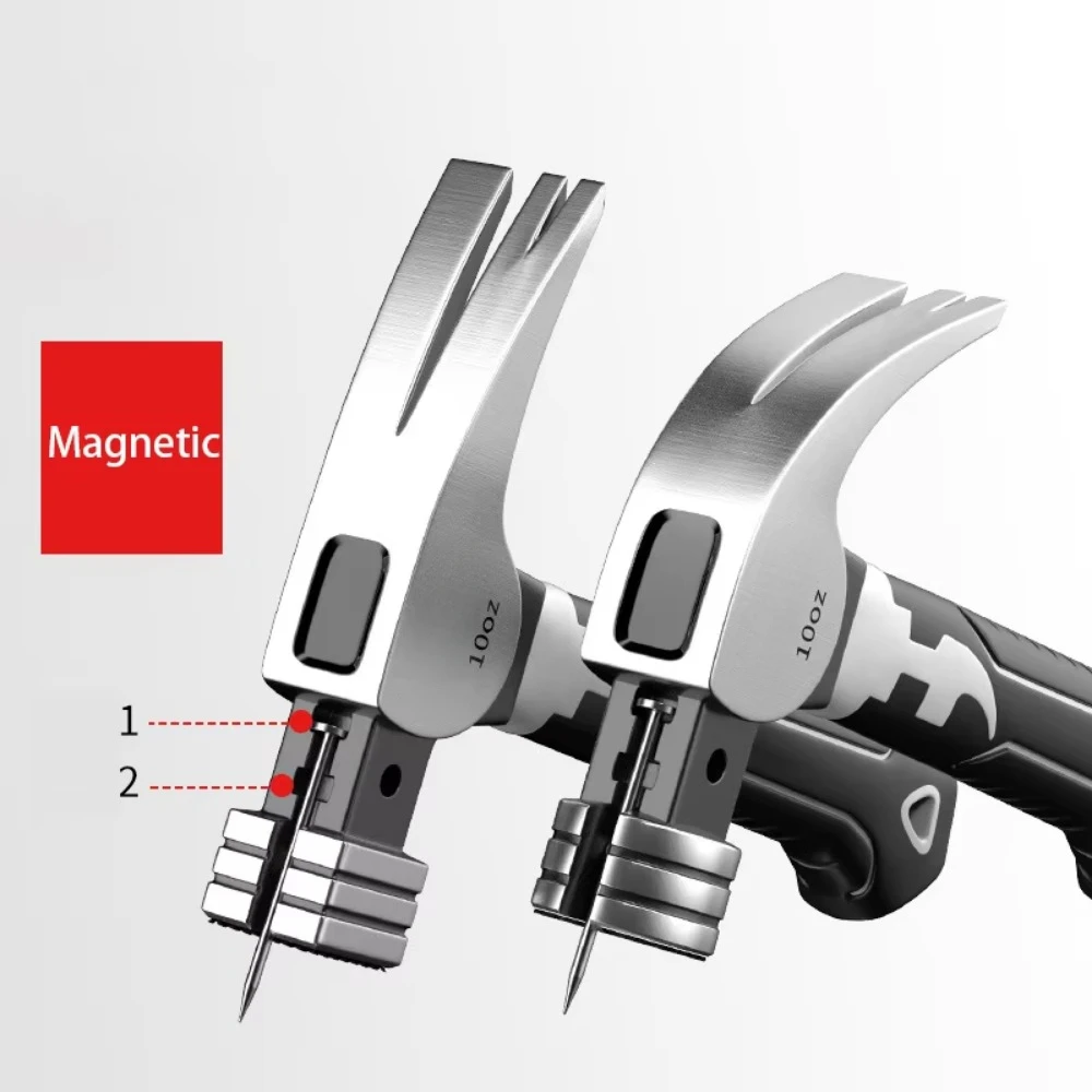 Мини-молоток с короткой ручкой, молоток для ногтей с 2 канавками, дизайн из высокоуглеродистой стали, инструмент для деревообработки и электротехнических инструментов