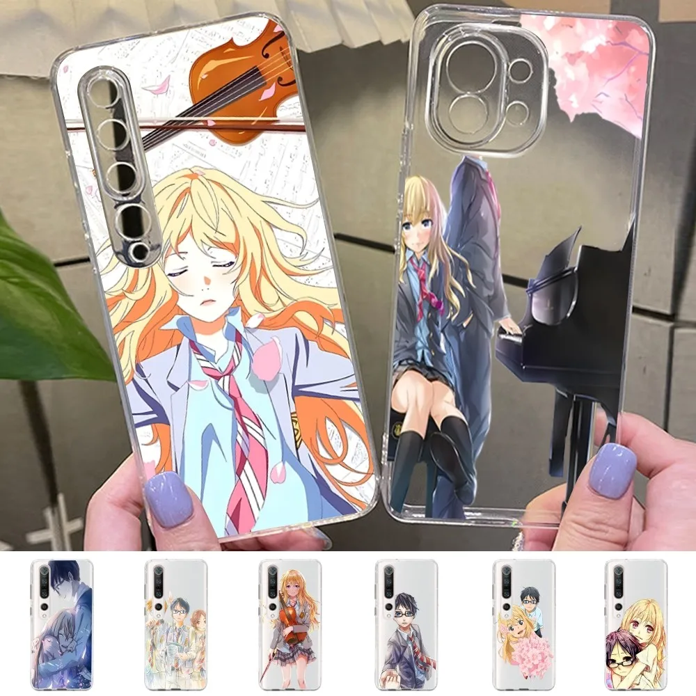 Your Lie in April Phone Case For Samsung S 20 21 22 23 for Redmi Note7 8 9 10 for Huawei P20 30 40 Clear Case