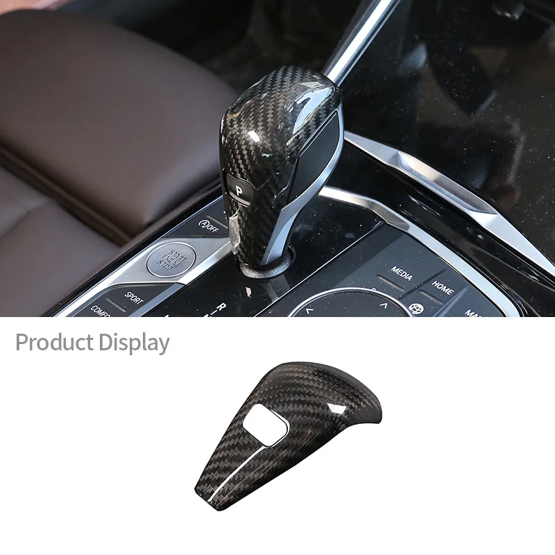 

For BMW 1 3 4 Series F40 G20 G21 G22 G23 G24 Z4 2020-21 Real Carbon Fiber Car Gear Shift Knob Head Parts Cover Trim Accessories