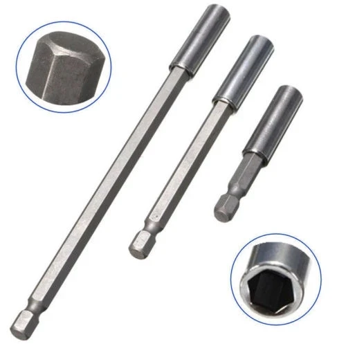 3pc 자기 비트 스크루 드라이버 16 진수 어댑터 전원 비트 확장 75mm,100mm, 150mm