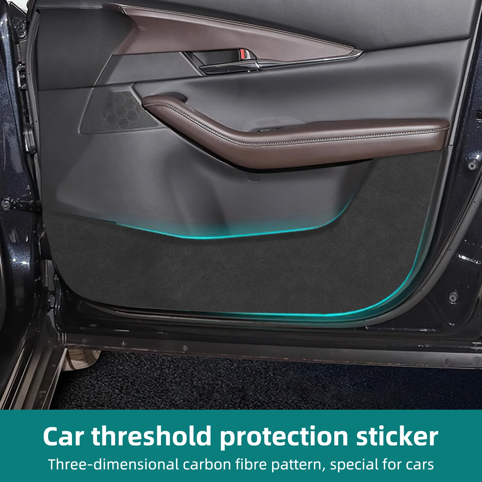 For Mazda CX30 2020-2025 Suede Door Anti Kick Pad Waterproof Anti Scratch Door Lower Panel Interior Modification Car Accessories