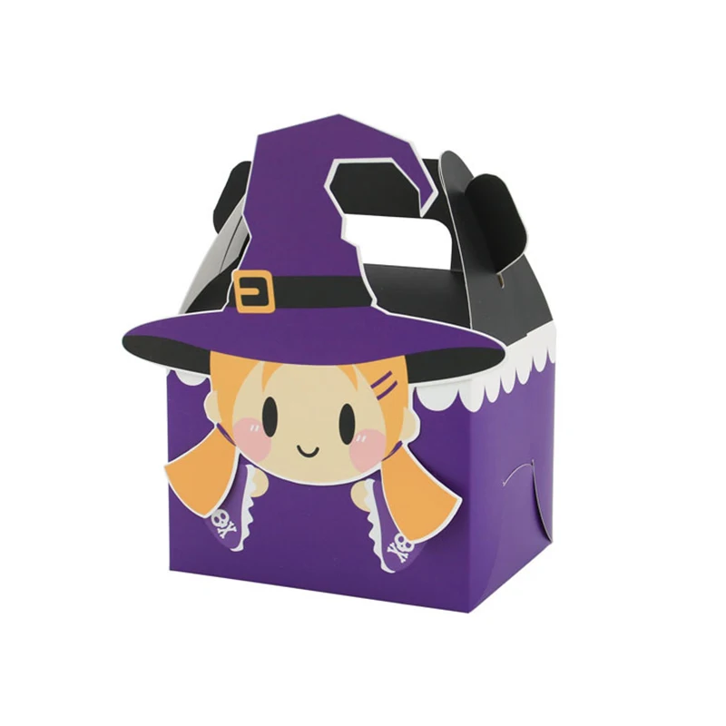 12/24pcs Halloween Papier Süßigkeiten Geschenk box Horror Geist Hexe Mumie Keks bevorzugen Geschenk verpackung Box Trick Halloween Party liefert – Detail 10