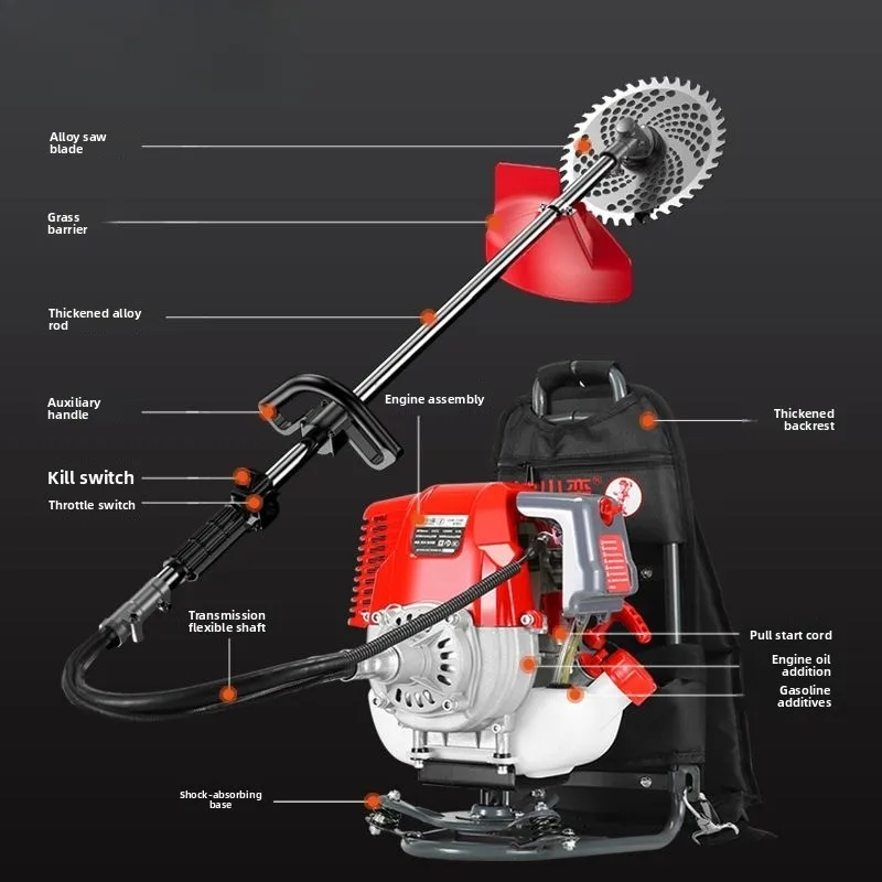 Knapsack four-stroke household small weeding, weeding, cutting and weeding machine