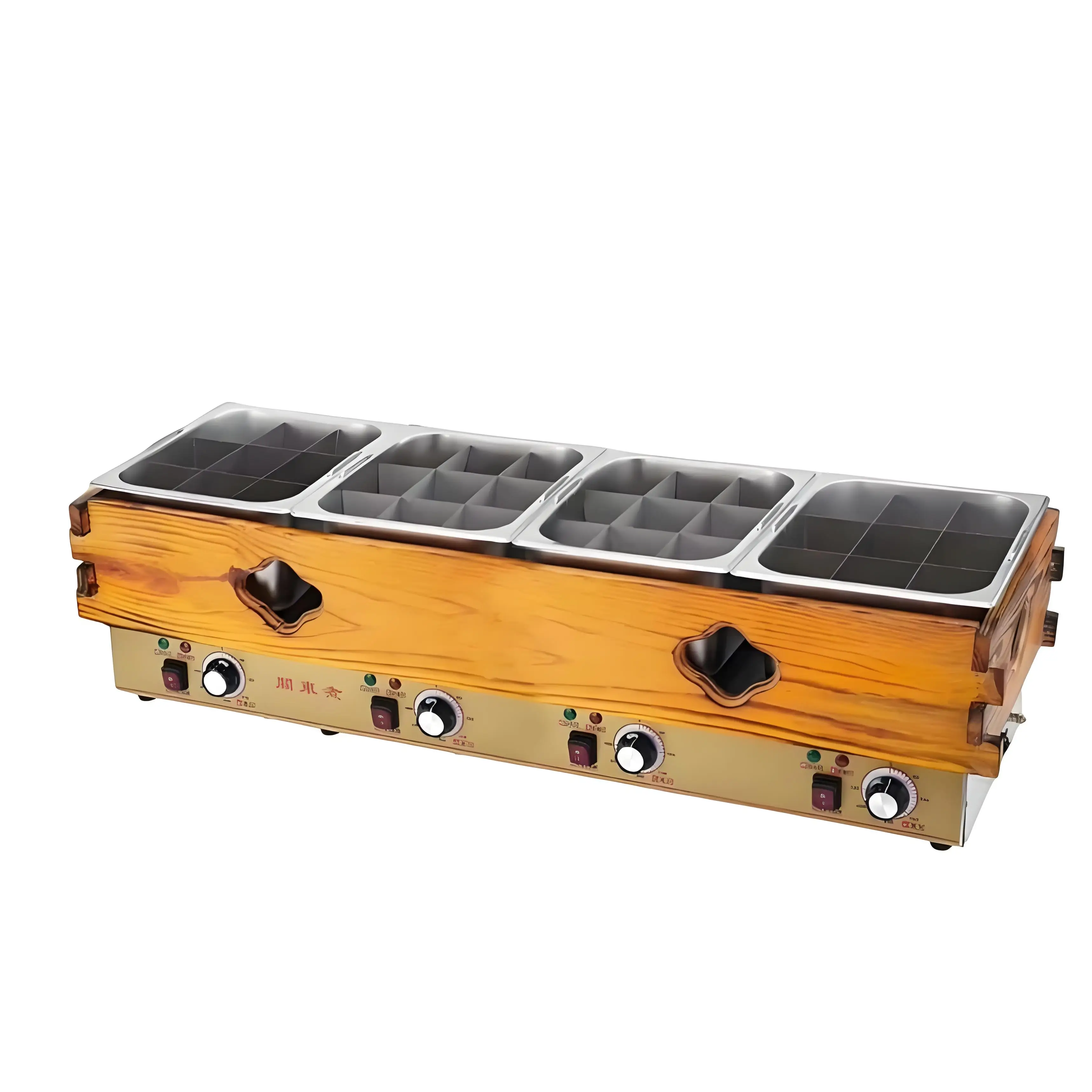 High quality professional electric double basin eighteen rectangular grid Auden hot pot food Kanto cooking