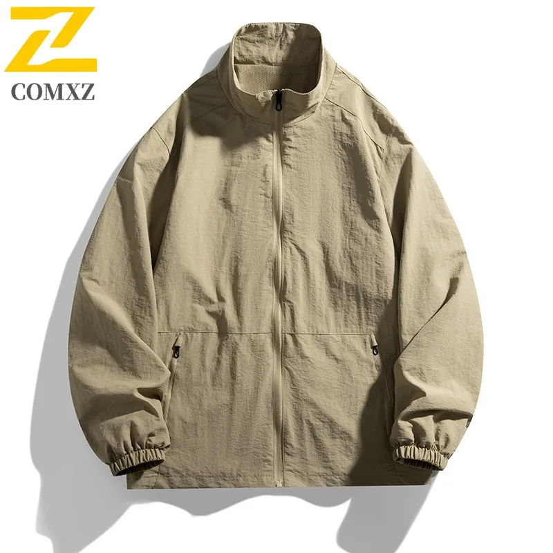 

2025 ​ Мужская спортивная куртка на открытом воздухе, осенняя водонепроницаемая ветрозащитная куртка в американском стиле, походная дышащая дизайнерская ветровка для альпинизма