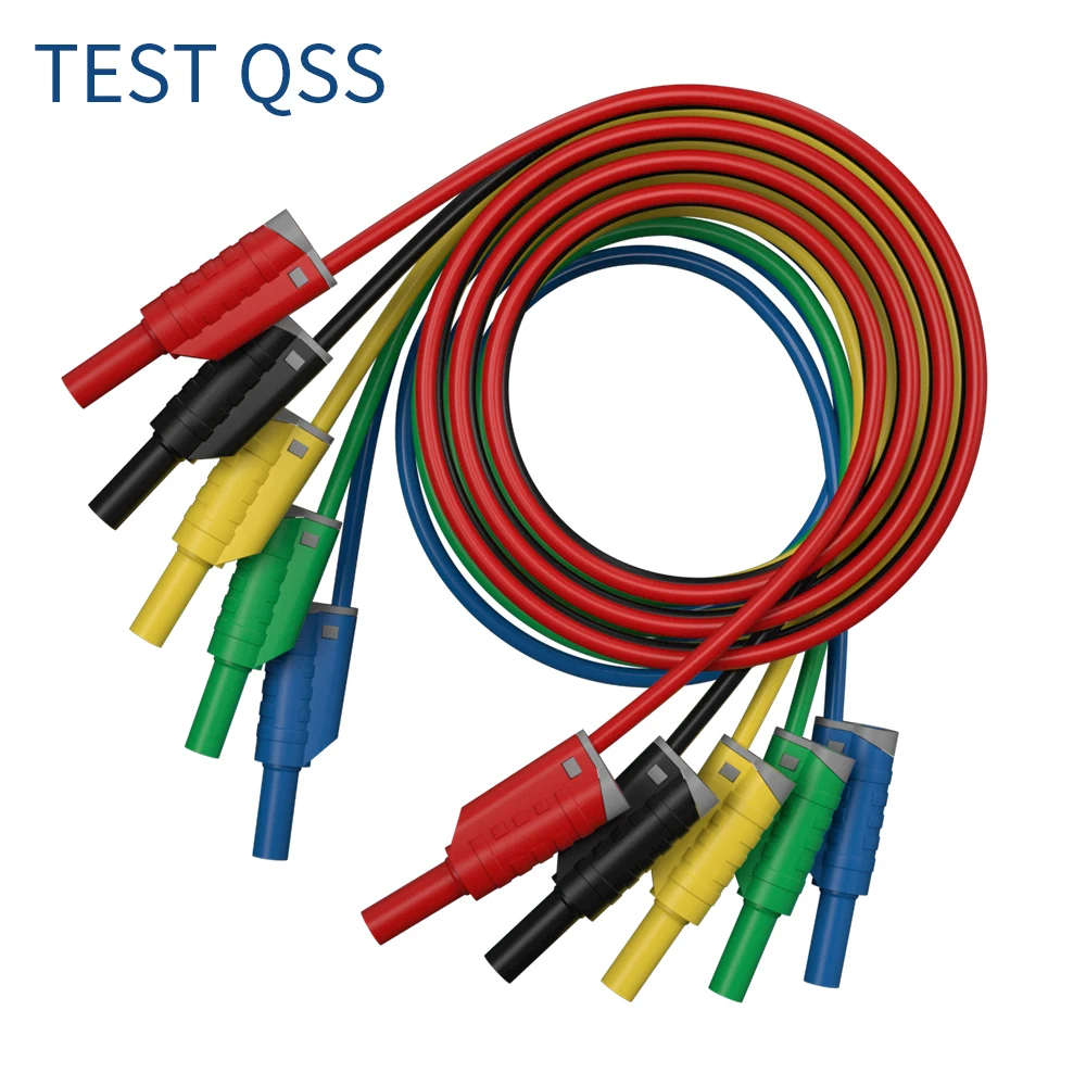 Qss-stackable Multi-meter Test Leads Test Leads Segurança Totalmente Isolamento Cabo de Medição Wire Line Q.70088b mm 100cm mm Pcs