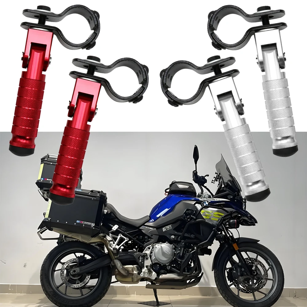 23-27MM For BMW R1200GS LC R1250GS R1250RT S1000RR/XR‌ ‌F 900 850 750 GS Motorcycle Highway Foot Pegs Folding Footrests Clamps