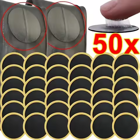 1/50pcs 자전거 타이어 수리 도구 타이어 보호 접착제 없음 접착제 빠른 타이어 튜브 패치 도로 산악 자전거 내부 타이어 수리 패드