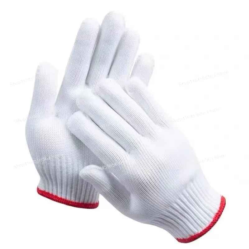 Labor insurance gloves wear-resistant king nylon thickened super wear-resistant black and white gloves