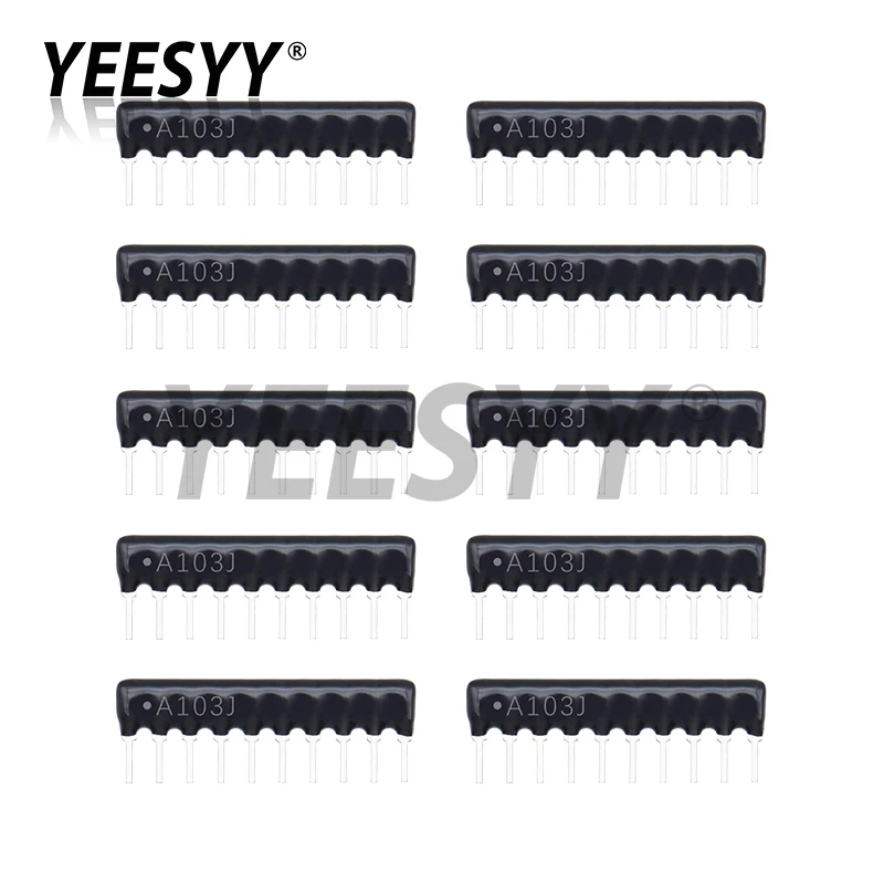 10pcs 9PIN 8PIN 7PIN 6PIN 5PIN exclusion Network Resistor array DIP 100 220 470 680 1K 1.2K 1.5K 2K 2.2K 4.7K 5.1K 10K 100K ohm