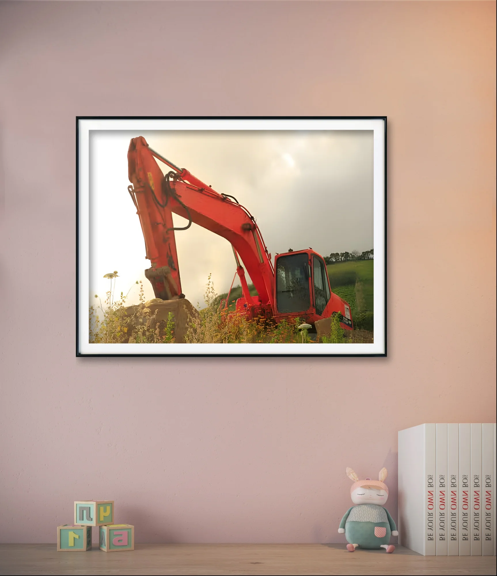 Excavator DIY 5D Diamond Painting Engineering Vehicle Picture Hand Diamond Embroidery Rhinestones Cross Stitch Home Wall Decor