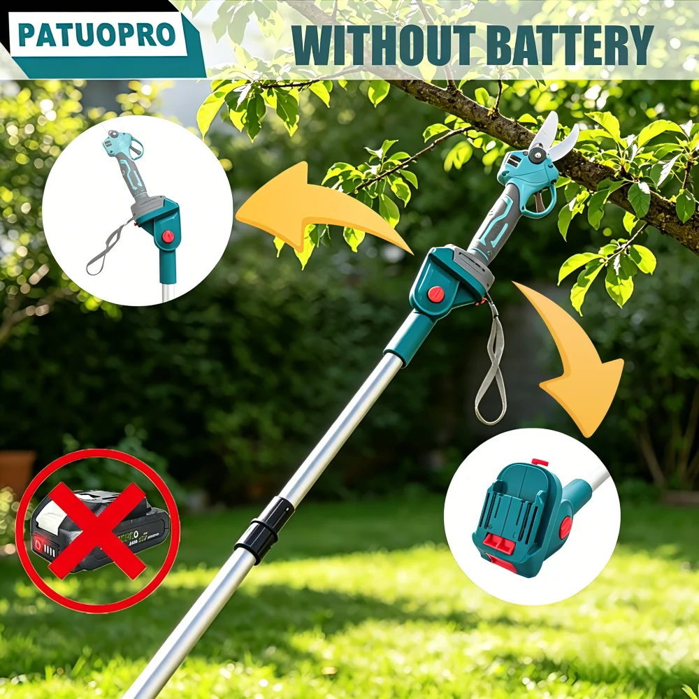 

Electric Extension Pole length 1.6m For Pruning Shears With 3 Pins Tree Bonsai Cutting Garden Power Tool For Makita 18V Battery