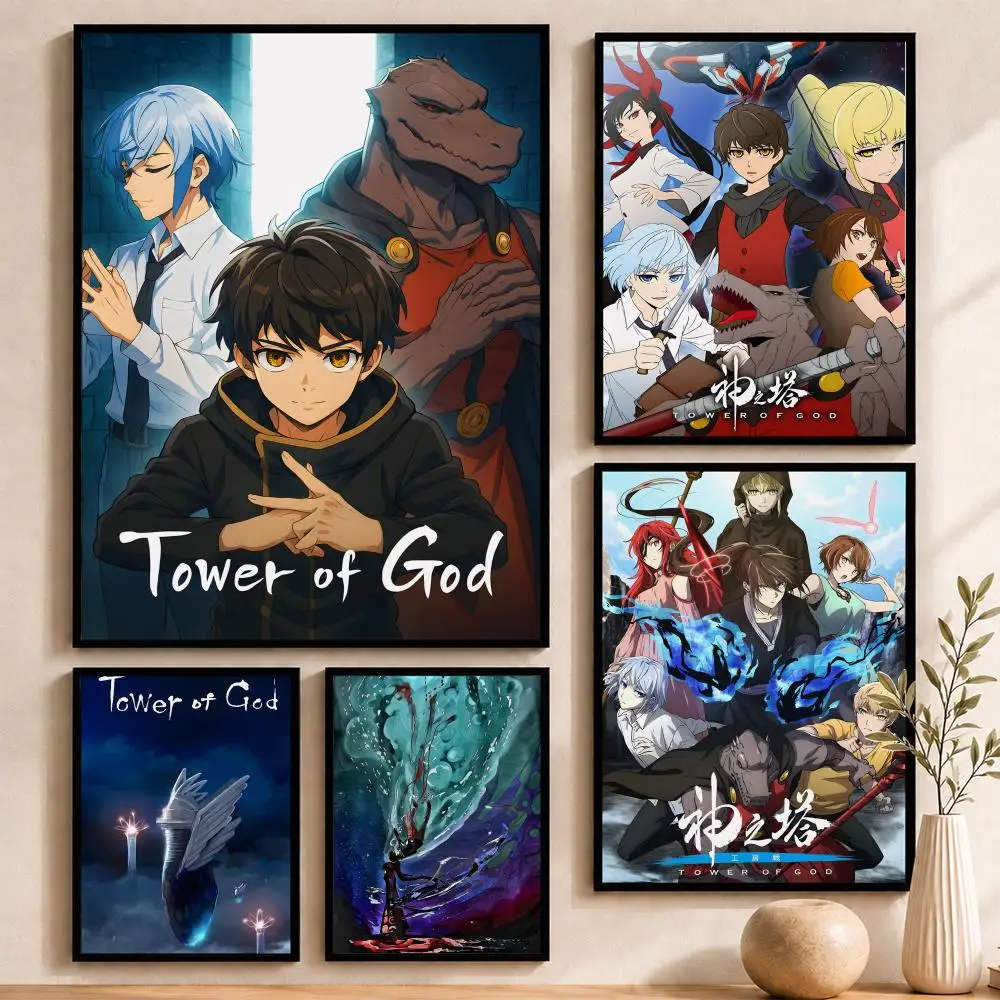 Póster autoadhesivo impermeable para pared de Manhwa T-Tower o-of G-God, arte decorativo para el hogar y regalo festivo
