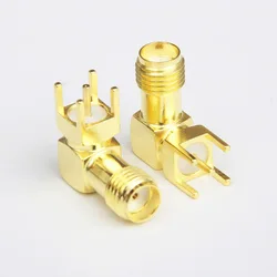 SMA-KWE Antenna female, elbow, horizontal GPS module base, RF connector PCBPad SMA joint 50pcs