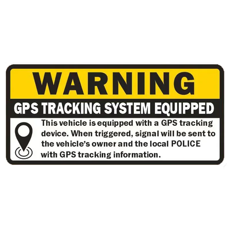 10Pcs GPS Tracking Alarm Sticker Reflective Bicycle Warning Sticker Anti-Theft Decal for Motorcycle Scooter Car Warning