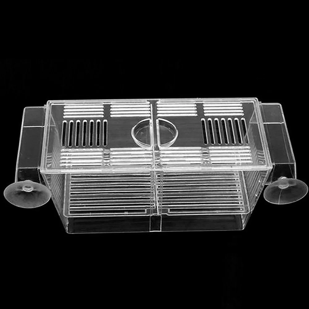 Acrylic Fish Tank Breeding Isolation Box Aquarium Hatchery Incubator Holder