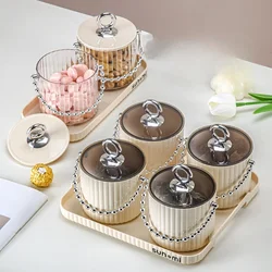 Candy Plate Light Luxury Nordic Fruit Box Home Living Room Small Snacks Divided Refreshment Tray Plastic Dried Fruit Dish