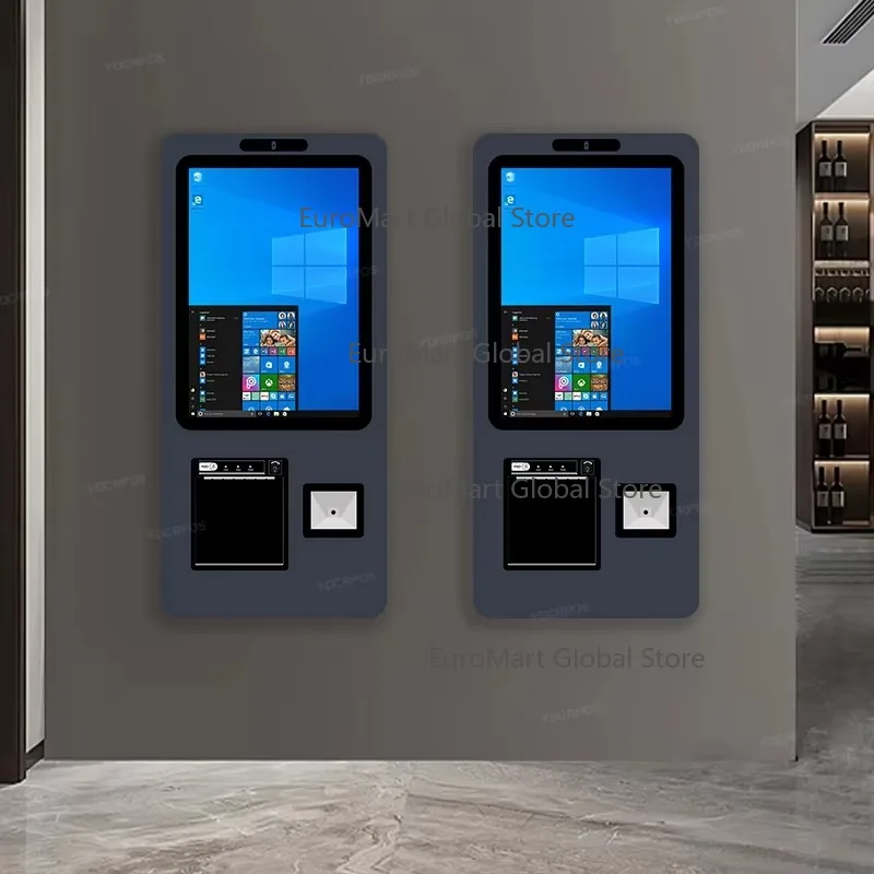 

15.6 Inch Payment Kiosk Self Ordering Kiosk in Restaurant Cash Pos Order Number Wall-mounting Interactive Self Service Kiosk