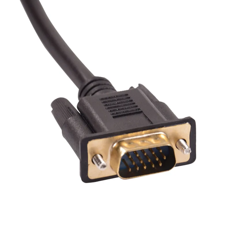 1.5 متر VGA إلى 3RCA كابل مطلية بالذهب AV محول الحبل مع دائرة مغناطيسية للتلفزيون الكمبيوتر الكمبيوتر اللوحي تمديد محول الصوت الفيديو