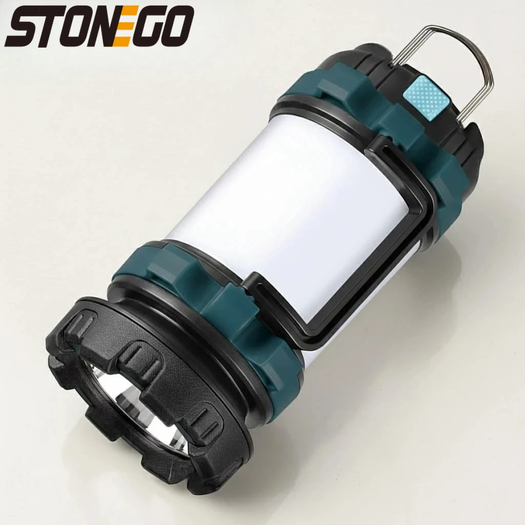 

USB-перезаряжаемый светодиодный фонарь для кемпинга с индикатором заряда, портативный фонарик для активного отдыха и аварийного освещения