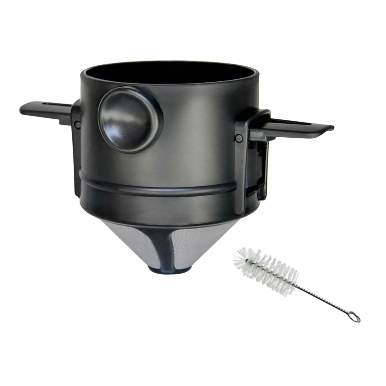 브러시 깔때기 바구니가 있는 커피 필터, 카페 사무실 여행용 커피 드리퍼