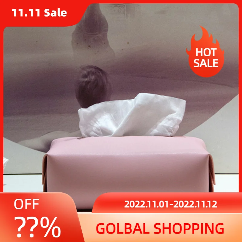 Leather Tissue Box Car Toilet Household Simple Waterproof Carton living room Decoration Bedroom Kitchen Desktop Storage Box