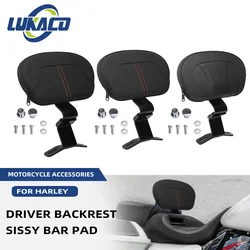 Front Driver Backrest Motorcycle Sissy Bar Mount Pad Parts For Harley Touring Road King CVO Road Glide Street Glide 2009-2022