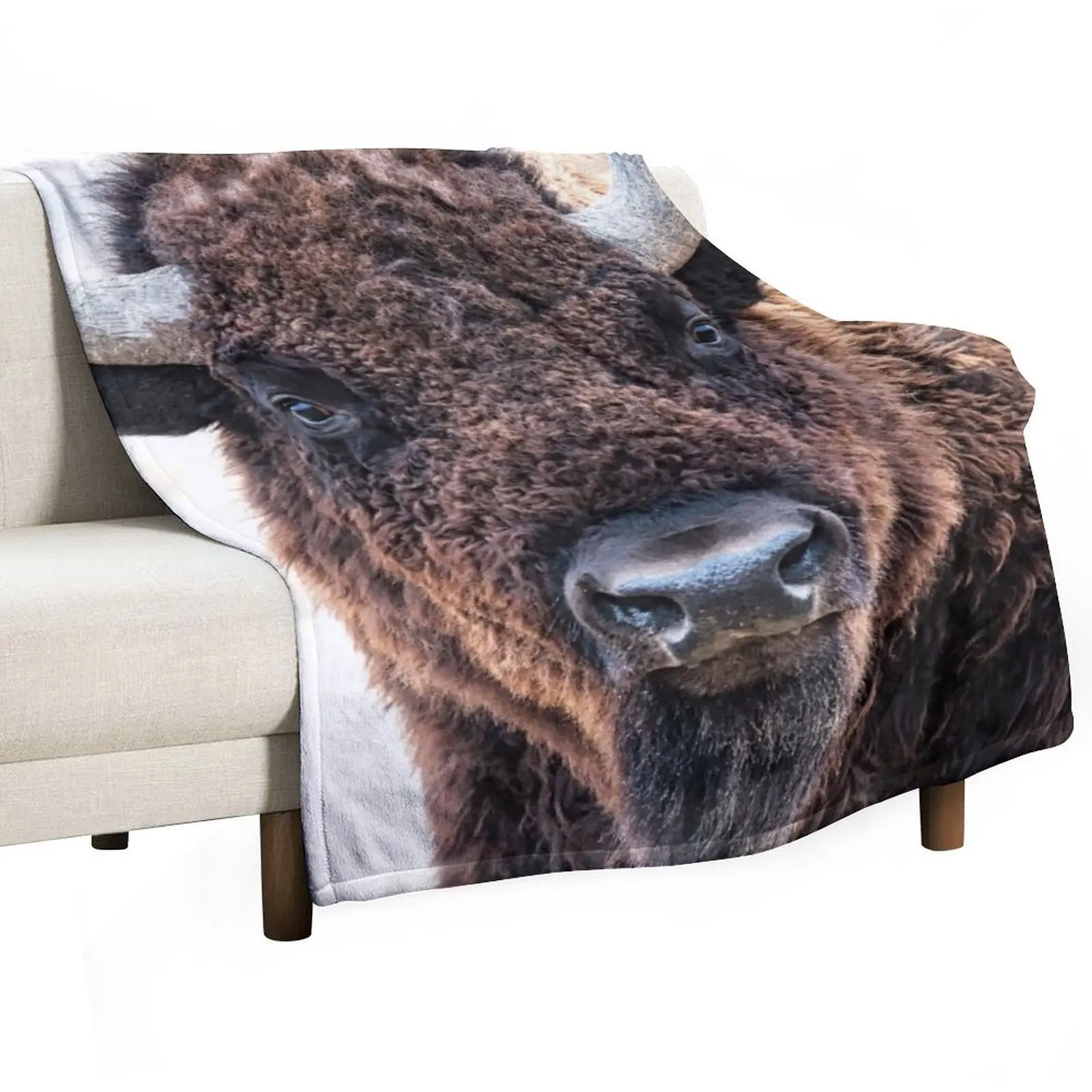 

American Bison - A Living National Treasure Throw Blanket Summer Thins Flannel Decorative Sofas Blankets