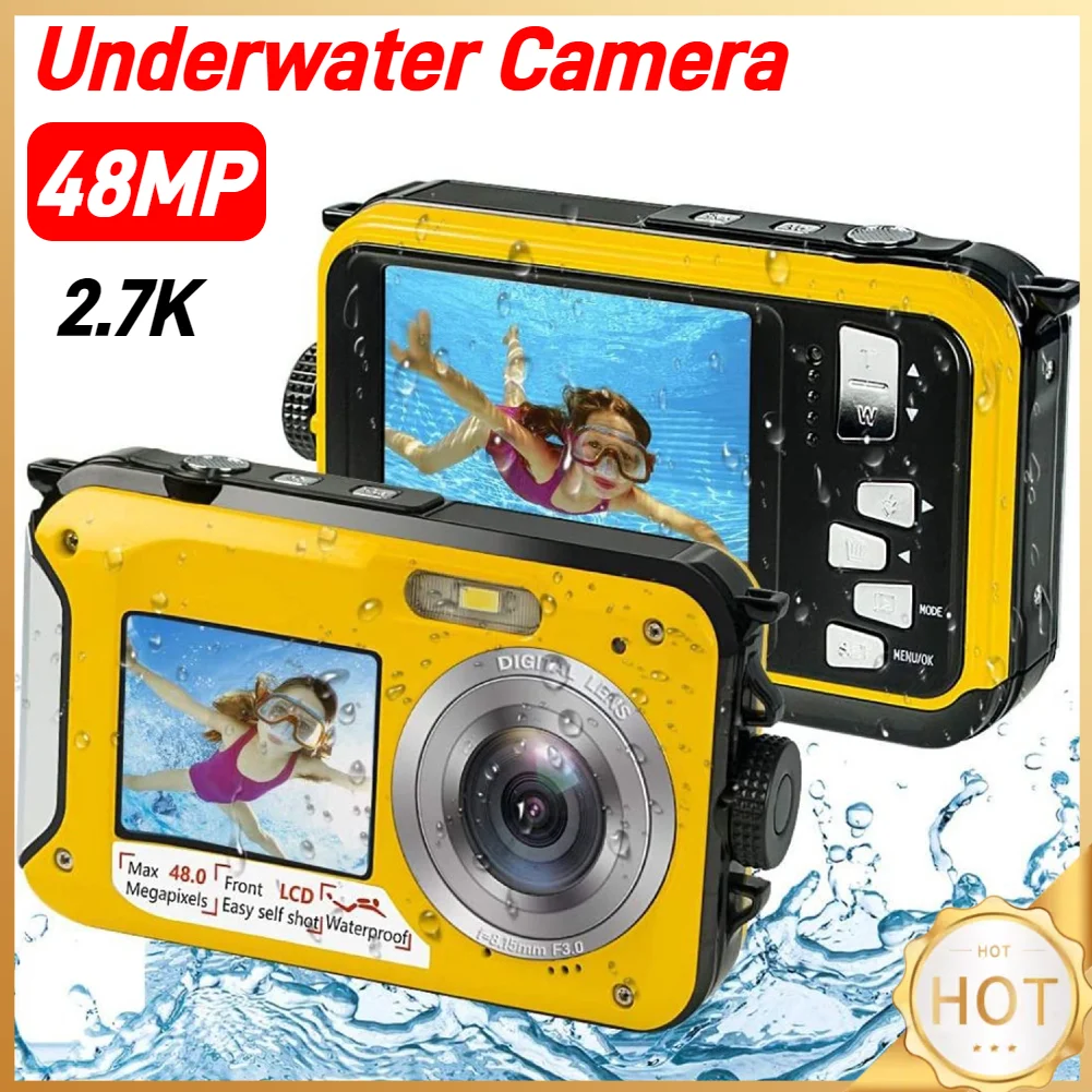 

Automatic Flash Underwater Camera Waterproof Action Mini Camcorder 1080P Cam Outdoor Snorkeling Camping Travel Camera