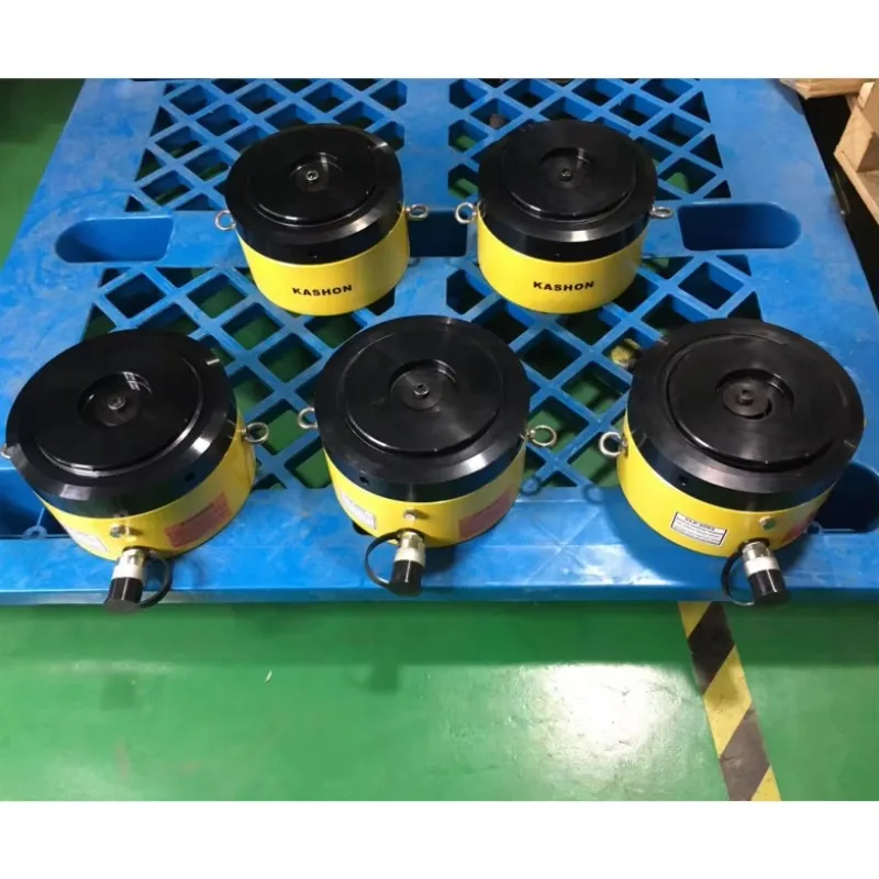 CLP-602 أسطوانة هيدروليكية تلسكوبية منخفضة الارتفاع 60 طن 50 مم مع صامولة