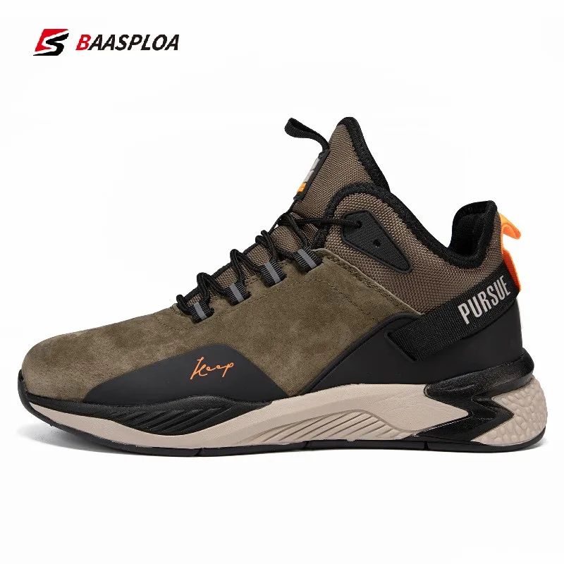 Baasploa 2022 New Men Sneakers Comfortable Non-slip Casual Walking Shoes Fashion Male Damping Outdoor Running Shoes for Men