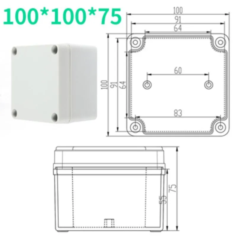 1Pc 100x100x75mm Button wiring indoor and outdoor waterproof box