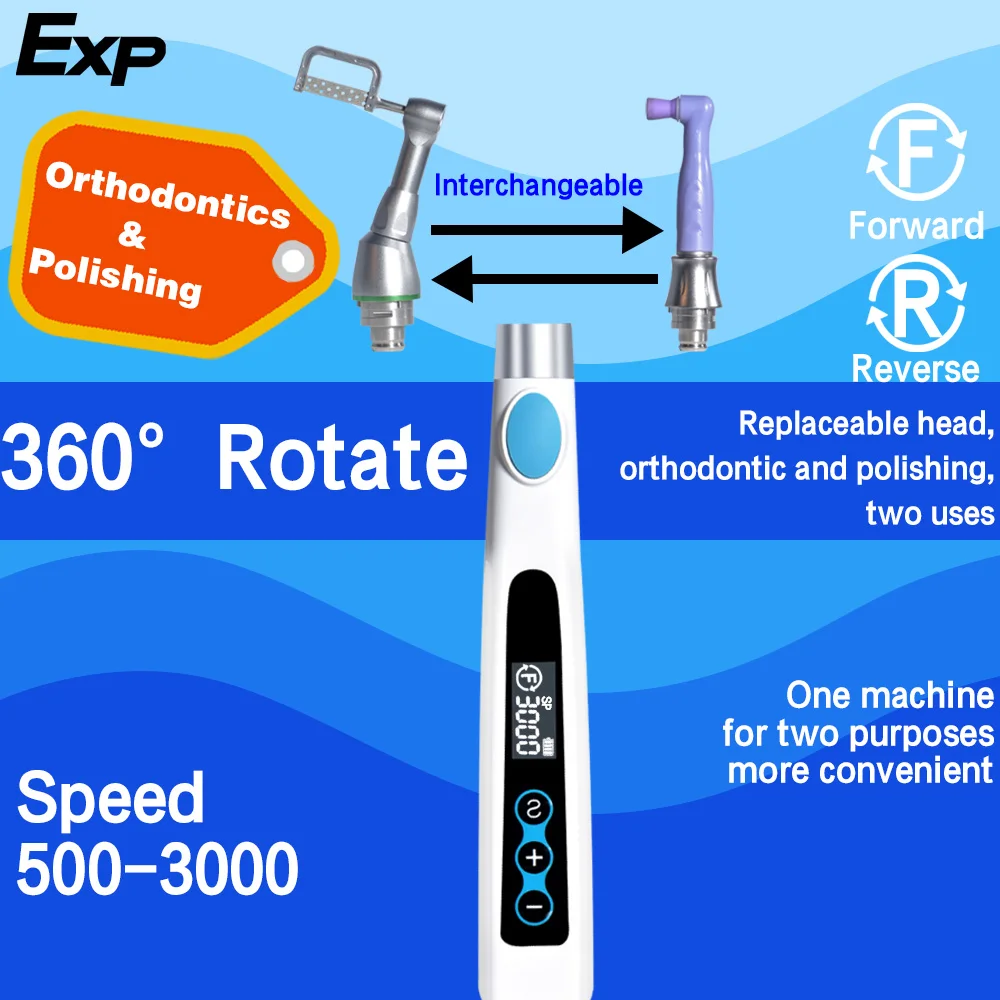 Exp Dental Electric Wireless IPR System Orthodontic & Polishing 2-in-1 Motor Type-C Charging Port Dental Clinic Equipment