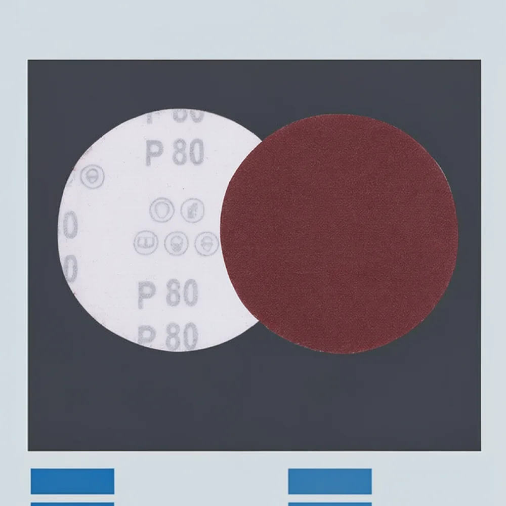 For Leji Hook Loop Sanding Disc Flocked Sandpaper Brown Alumina Abrasive Sheet For Woodworking Metal Grinding Polishing Kit