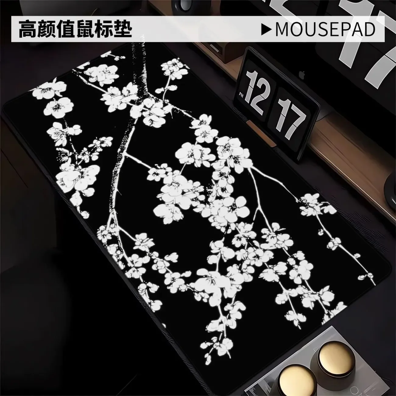 

Коврик для мыши с японским аниме-дизайном, черный, крутой, HD, настраиваемый, из натурального каучука, для геймеров, офисный, для настольного компьютера