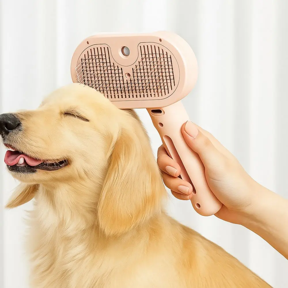 

Cleaning Brush Water Tank Cat Spray Brush USB Charging Humidifying Pet Hair Removal Comb Pet Steam Brush Pet Grooming