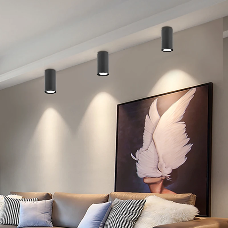 LED Downlight GU10 Replaceable Bulb 110V/220V Ceiling Lamp Surface Mounted Interior Bedroom Living Room Shop Home Led Spotlights