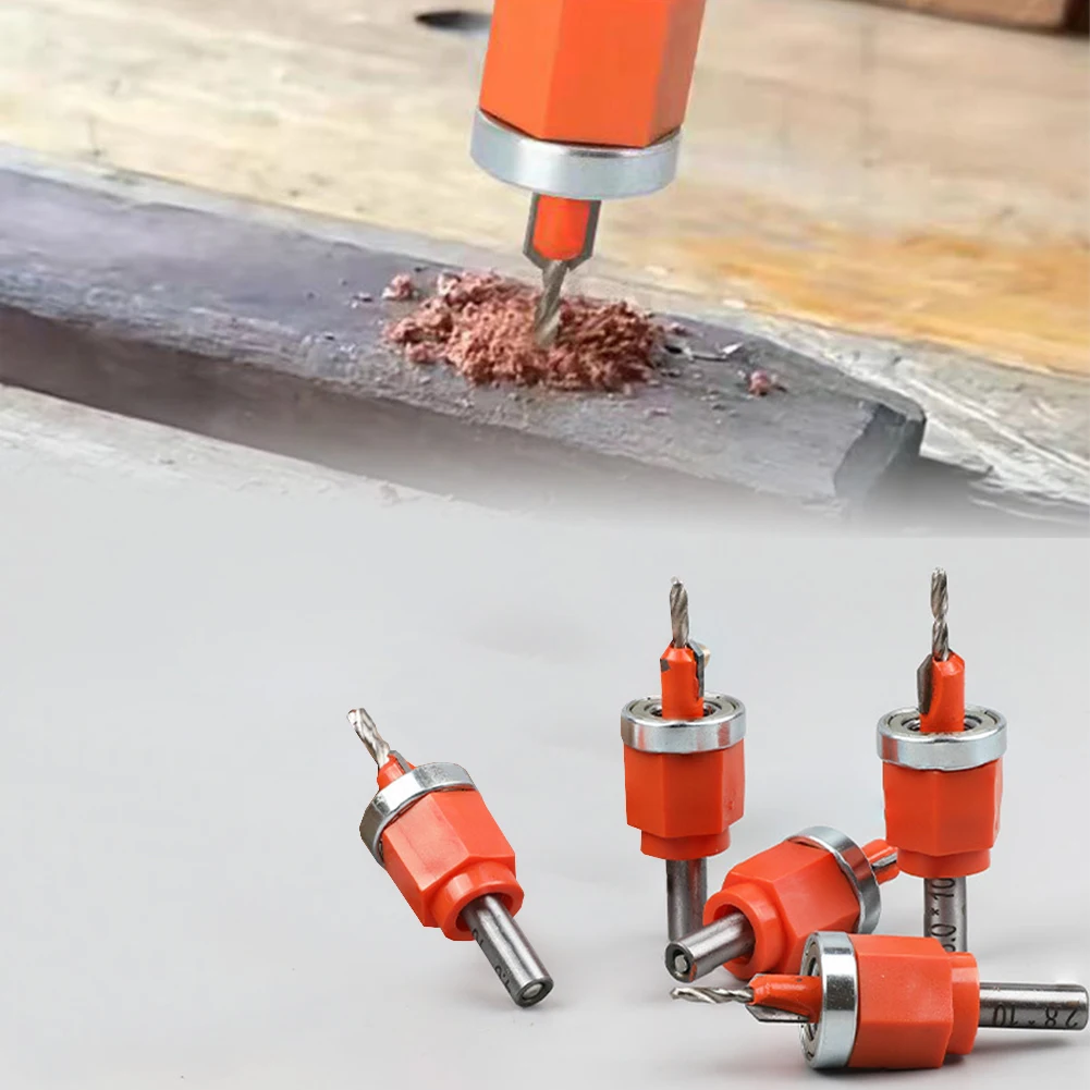 1 pz 8mm Shank Heavy Duty Hole Puncher svasatore punta da trapano bordatura punzonatura regolabile limite di lavorazione del legno trapano svasato