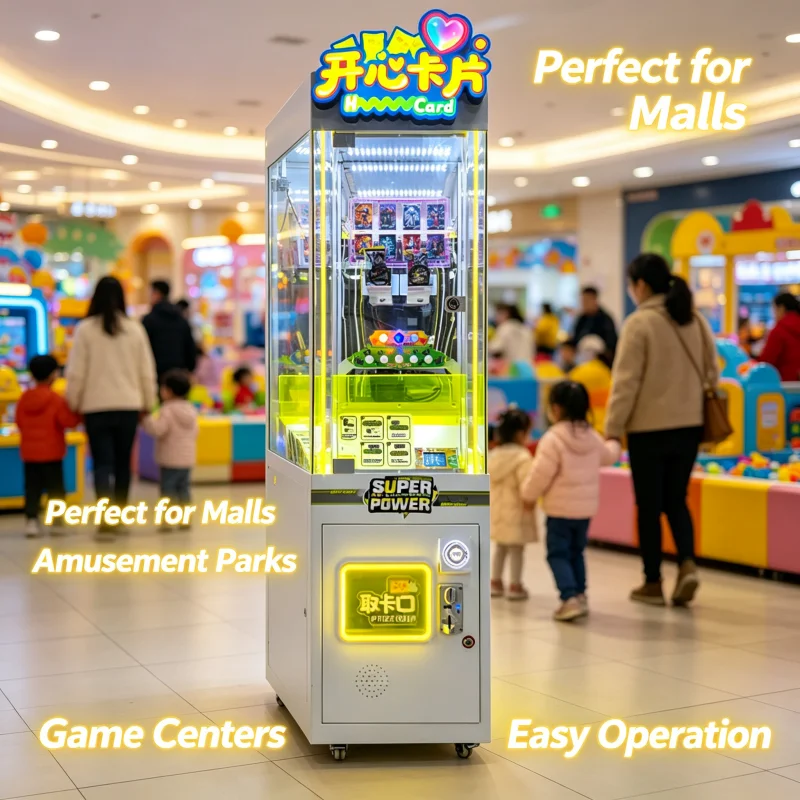 Indoor Game Trading Card Push Machine, Pika Card Terminal, Coin‑Operated Reader for Family Arcade Customized