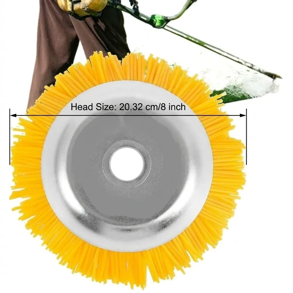 8 Inch Nylon String Trimmer Head Replacement Brush For Grass Cutting Garden Lawn Mower Accessories Yard Care Tool Yellow