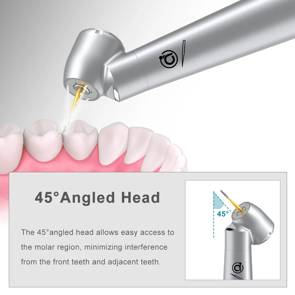 AI DENTAL AiKO Series A45-KL Handpiece/Set Optic K-Type Dental 45-degree angle Head High Speed Air Turbine Handpiece for FG burs