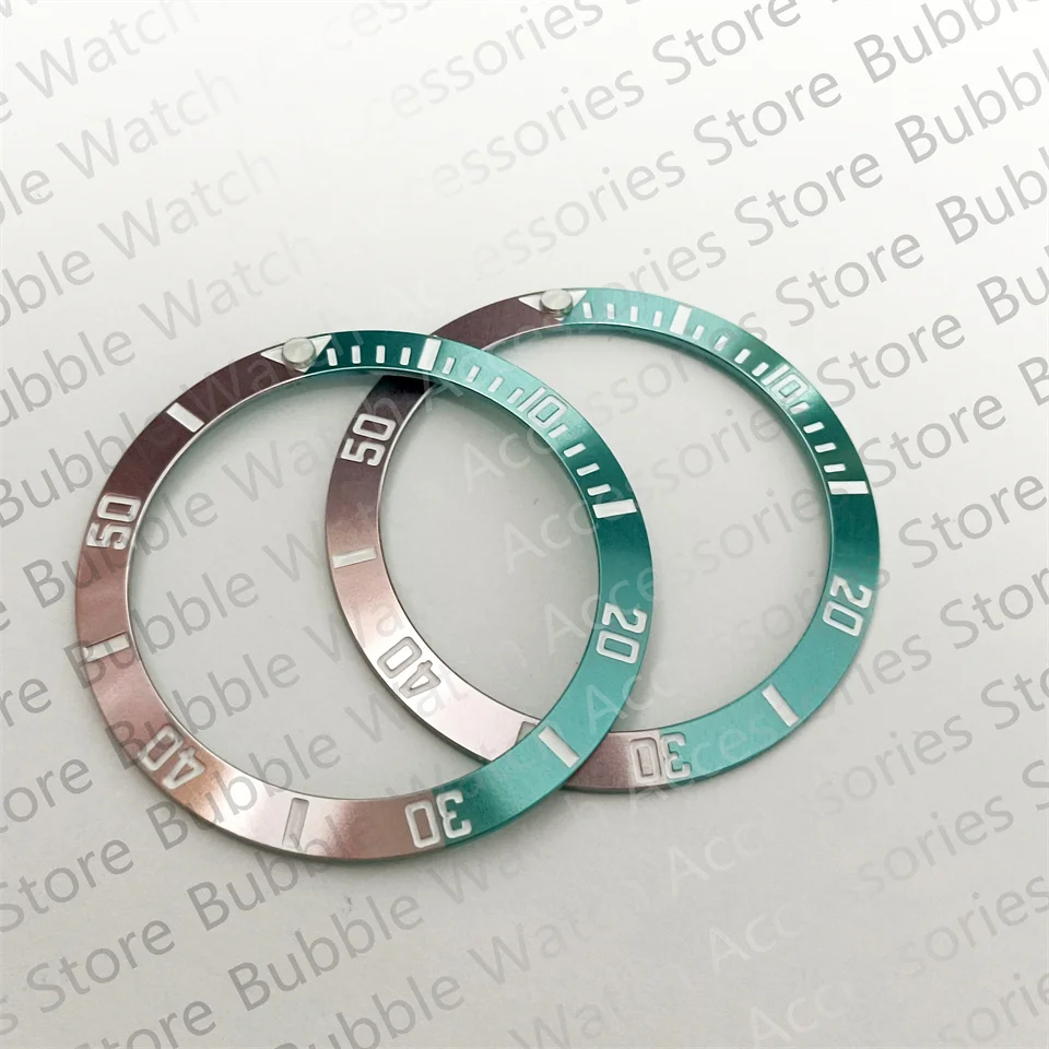 38MM Rosa Blu Verde Colori contrastanti Inserto lunetta in alluminio adatto per cassa dell'orologio Rlx Water Ghost GMT 8215 8200