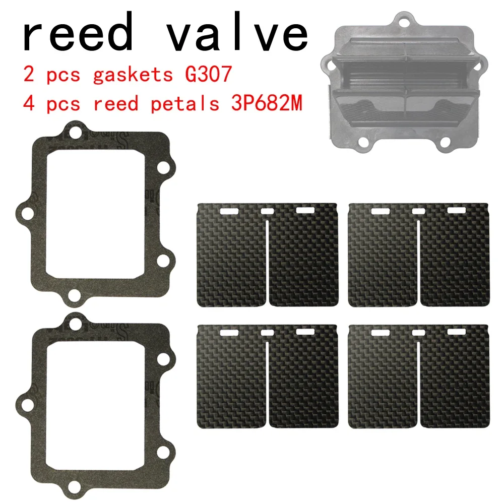 V-Force 4pcs/2pcsCarbon Fiber Reed Petals 3P682M Gasket G307 Kit For YZ250 YZ250X RM250 VForce