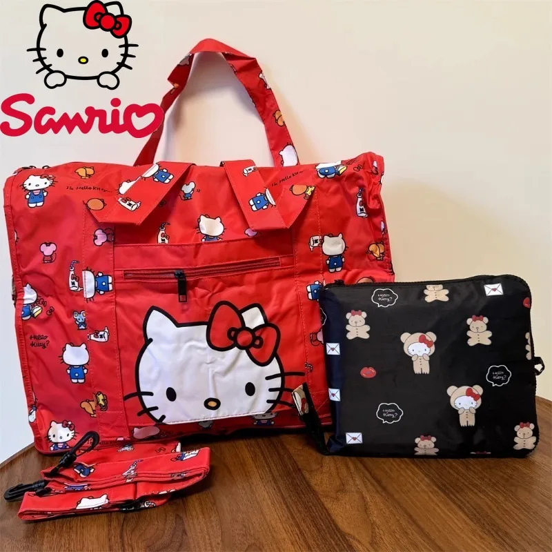 Sanrio Hello Kitty, новая портативная дорожная сумка, роскошная брендовая модная женская дорожная сумка с героями мультфильмов, дорожная сумка большой вместимости