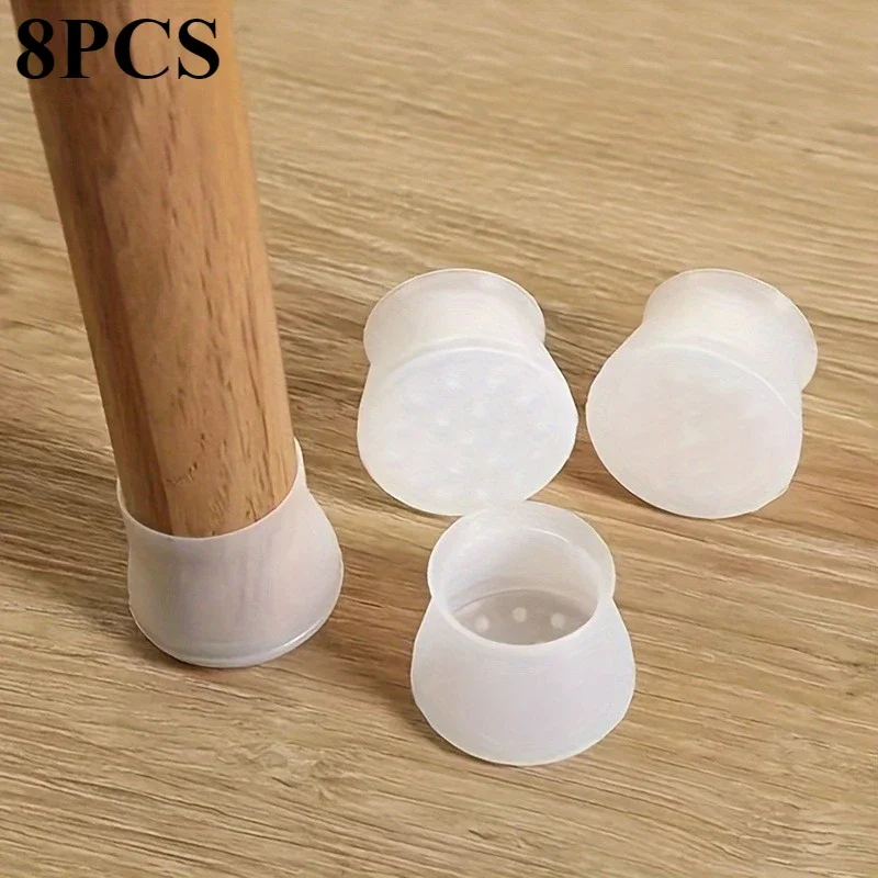 8-piece set of silicone chair leg covers: anti slip furniture protection cover, suitable for home decoration
