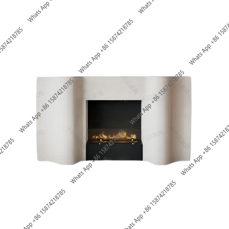 Mueble de Chimenea Bn Quiet Wind, Mueble de Chimenea Simple de Madera Maciza Americana, Mueble de Porche Moderno Francés, Mueble de TV para Sala de Estar