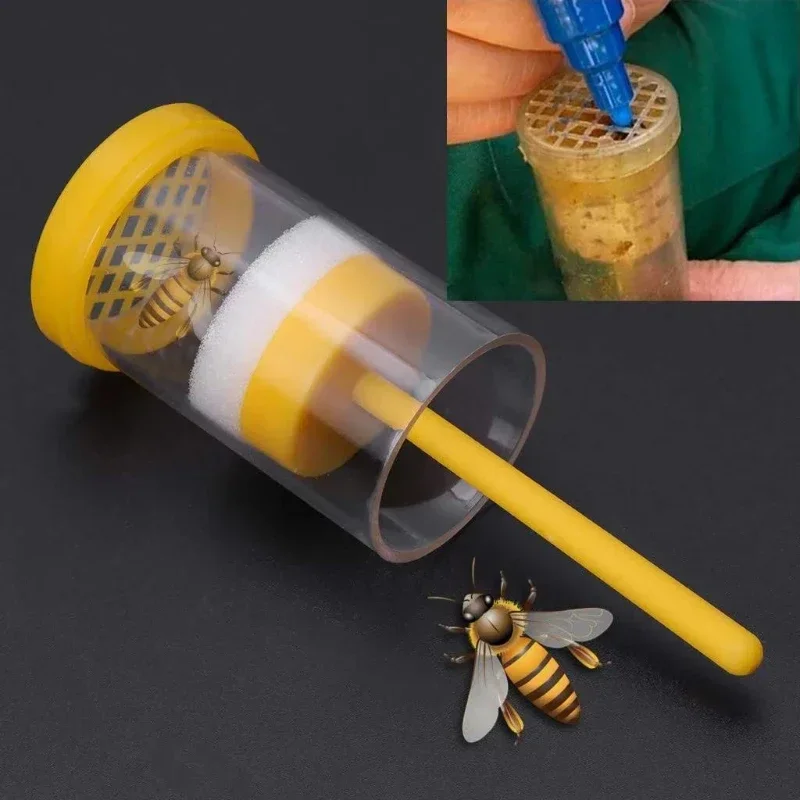 New Beekeeping Supplies Bee Catcher Plunger Yellow Bee Capturing Tool Metal Tin Frame Base Plate Apiary Breeding Equipment