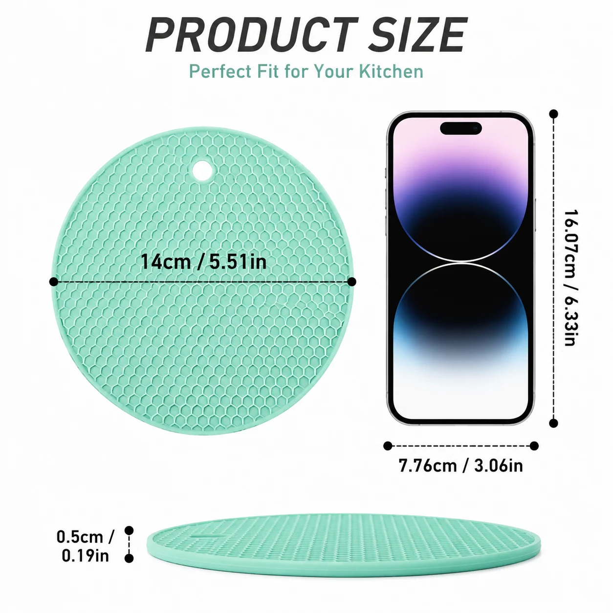 6PCS Silicone Honeycomb Trivets, Non-Slip Heat Resistant Pot Holders, Random Colors, Multifunctional Kitchen Table Mats for Bowls, Cups, Pans and Dining Accessories